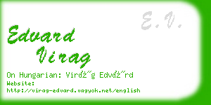edvard virag business card